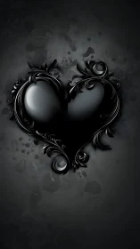 Ornamental Heart Form with Baroque Decorative Framing.