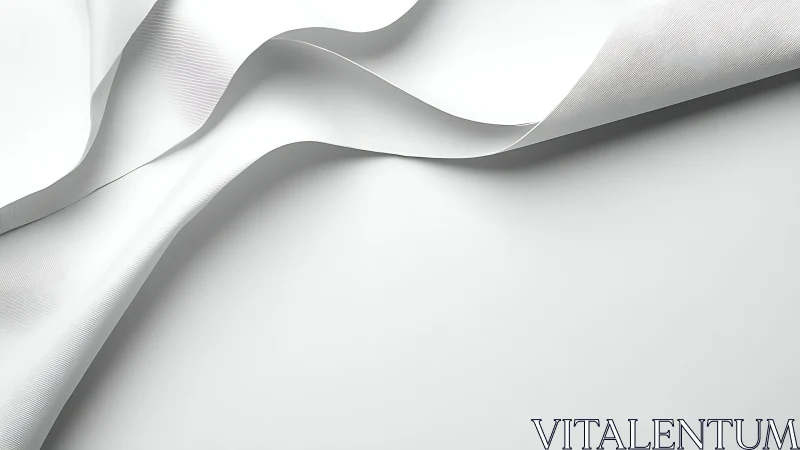Curved white paper folds create minimal sculptural surface