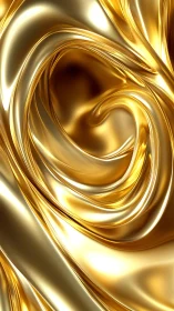 Specular vortex in molten gold metallic fluid simulation.