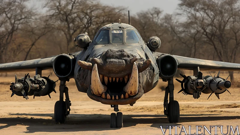 Wild hippo-nosed jet plane blending savanna grit and imagination.