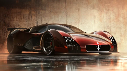 Low-slung Maserati hypercar concept with aggressive aero sculpting