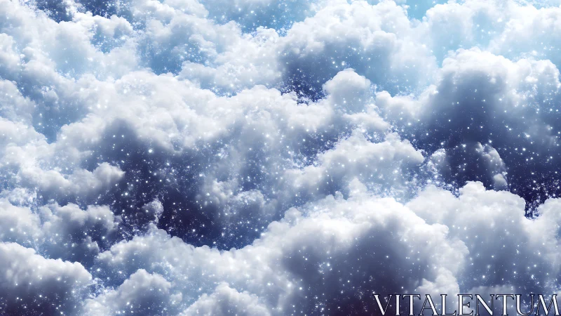 Volumetric stratocumulus cloud field with stellar light scatter.