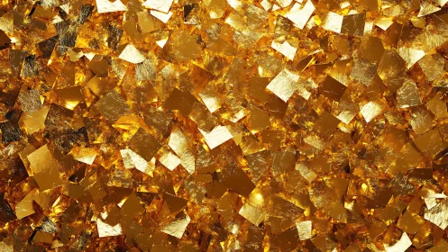 Glittering gold foil shards forming a luminous abstract field.