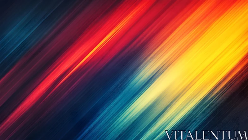 Vivid Abstract Diagonal Light Streaks in Red, Yellow, and Blue.