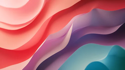 Layered color waves flow in a soft abstract gradient landscape