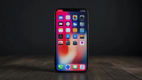 Vibrant iPhone Home Screen Glowing with Apps and Color.