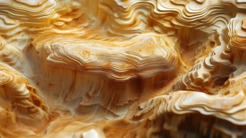 Honeyed paper canyons unfolding like soft desert waves.