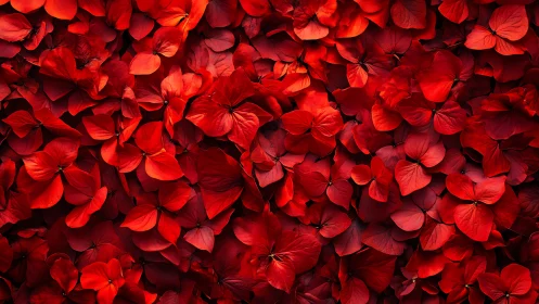 Red flower petals layered densely for visual depth and texture.