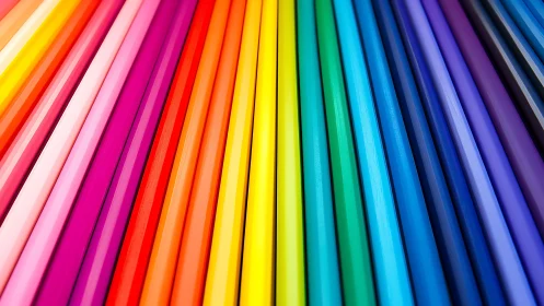 Chromatic pencil array in diagonal spectral alignment.