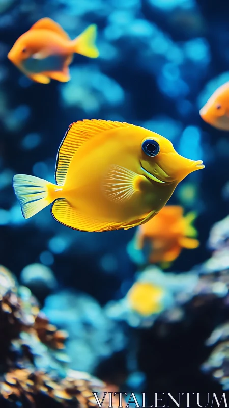 Golden reef daydream with a curious yellow tang in focus.