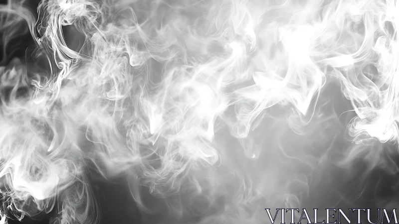 White smoke patterns on neutral gray abstract background.