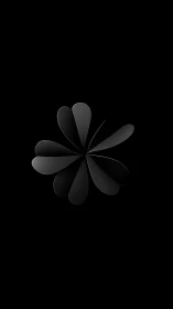 Radial black petal forms generate minimal abstract symmetry
