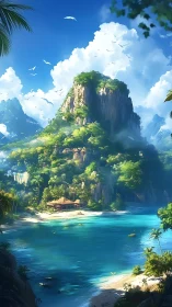 Tropical Paradise: Towering Island Sanctuary.