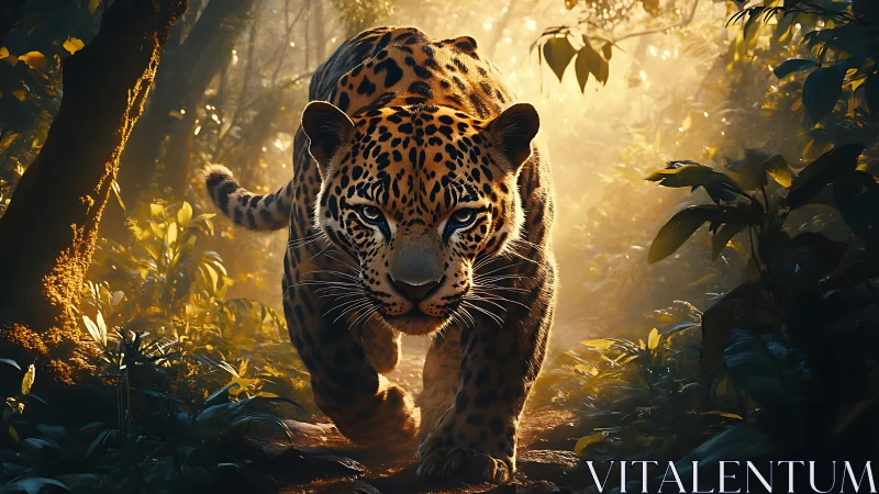 Leopard in Golden Forest Light.