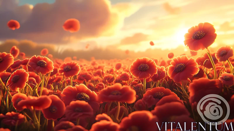 Golden Hour Gerbera Field in Radiant Bloom