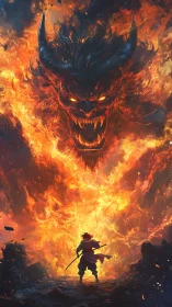 Sword against the Inferno Warlord, carved from roaring fire.