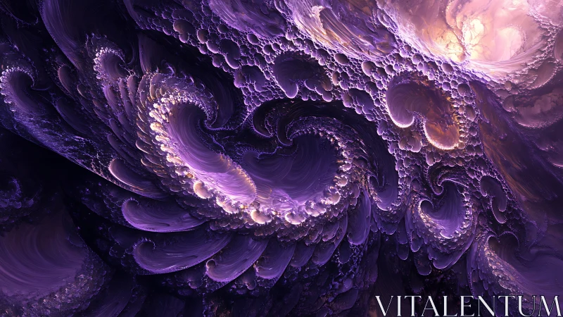 Helical violet fractal vortices in turbulent iterative field.