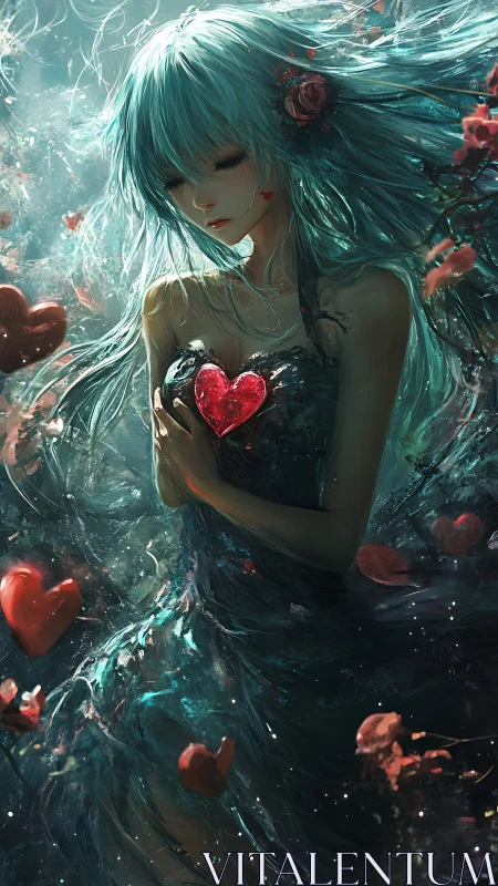 Melancholy heartkeeper drifting through a tidal bloom of love.