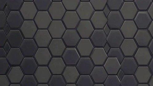 Dark hexagonal 3D wall pattern with raised geometric tiles.