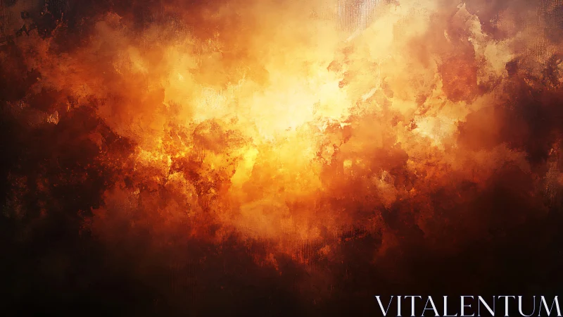 Explosive Golden Sunburst Through Turbulent Cloud Formation