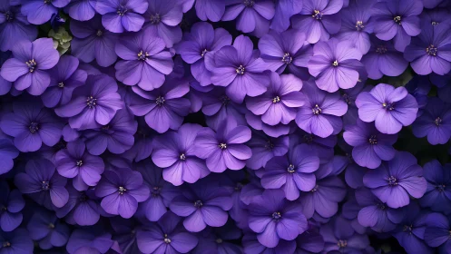 Dense Purple Floral Carpet Creating Vibrant Natural Abundance