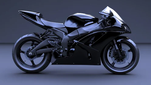 Midnight superbike stretches like liquid obsidian lightning