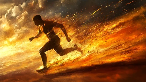 Superhuman sprinter emerges through kinetic firestorm horizon