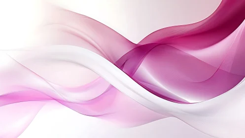 Abstract magenta and white flowing wave background design.