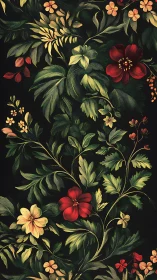 Garden Secrets: When Crimson Blooms Waltz Through Inky Darkness