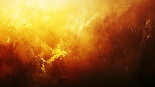 Golden light pours over deep amber in a glowing embrace