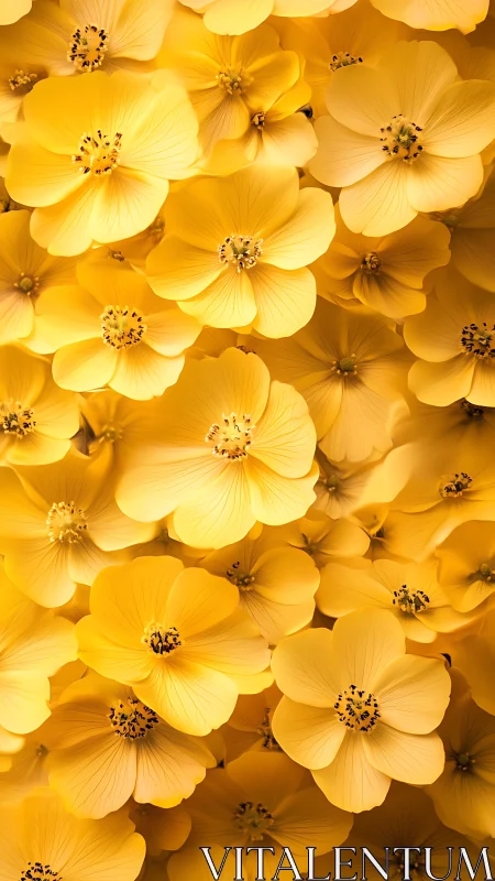 Yellow Flowers Overhead Composition