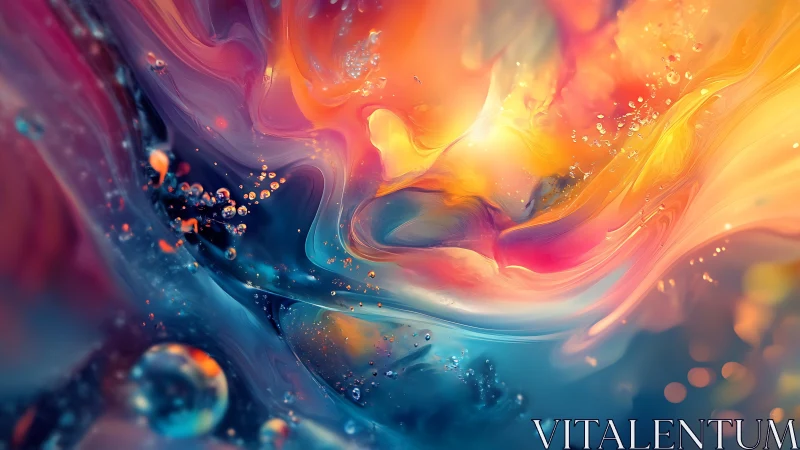 Liquid light nebula swirling in cozy, cosmic color.