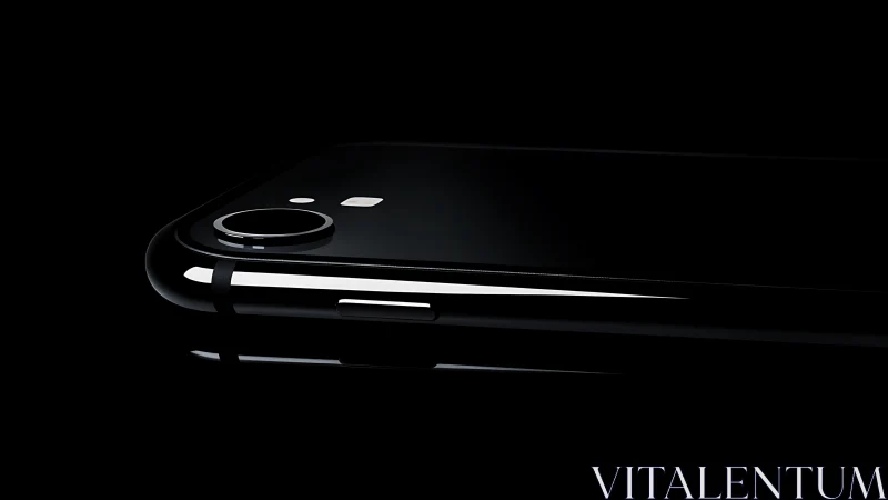 Sleek Midnight Device Gleams Against Darkness