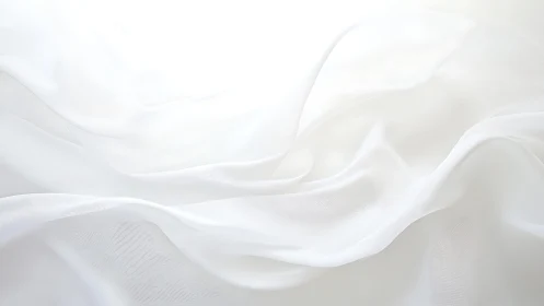 Soft White Sheer Fabric Texture in Minimalist Abstract Style.
