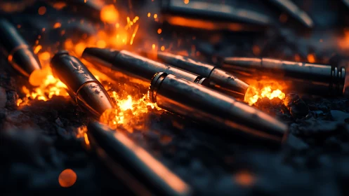 Ammunition Ablaze: Drama and Intensity in Fiery Moments.