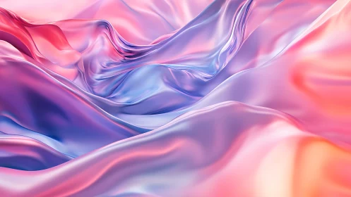 Soft pastel waves of silky light in a dreamy abstract landscape.