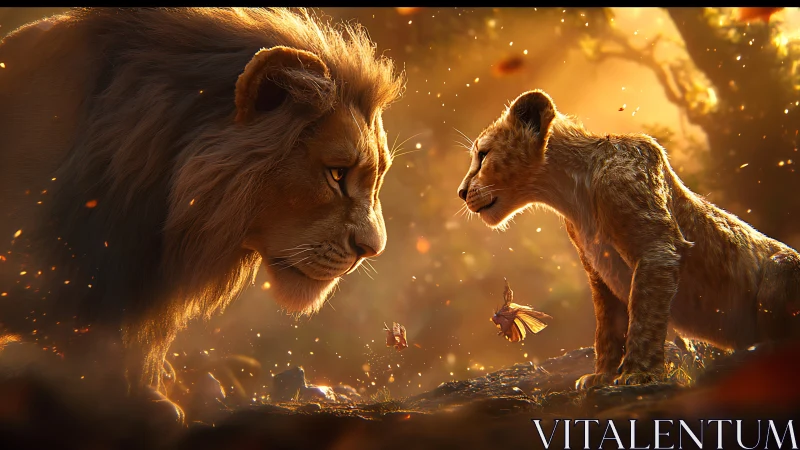 Paternal Felidae Interaction with Luminescent Atmospheric Particles.