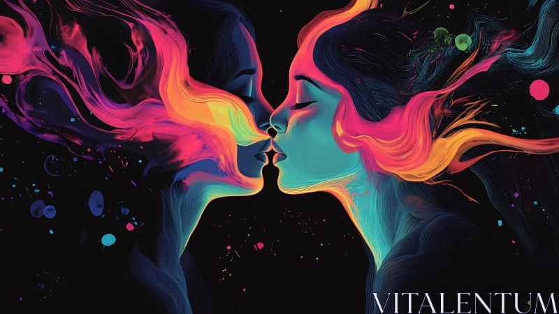 Luminous Connection: Two Souls Unite in Vibrant Energy