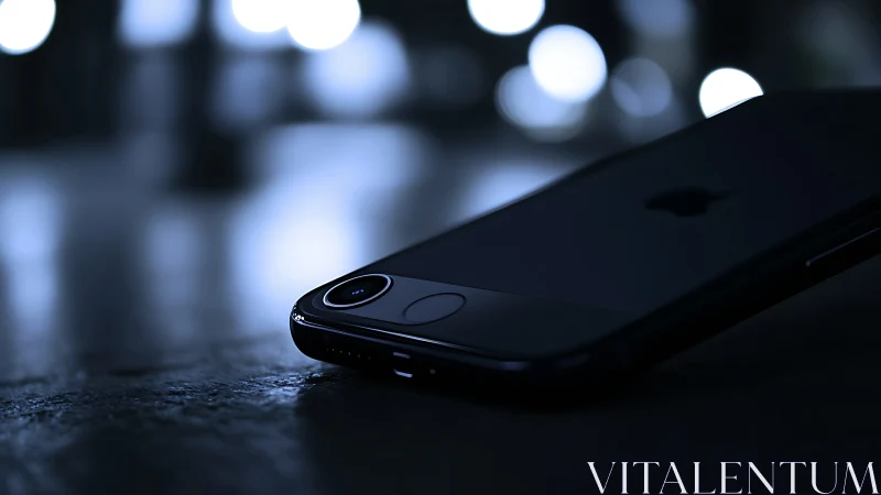 Midnight Device: Neon Bokeh Dreams in Dark Glass.