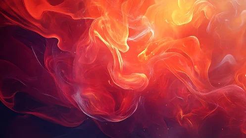 Flowing Fire: Dynamic Abstract Flames Dance in Vibrant Color