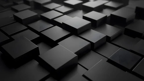 Midnight stepping cubes in a quiet mechanical skyline.