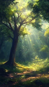 Forest Cathedral: Luminous Canopy Sanctuary.