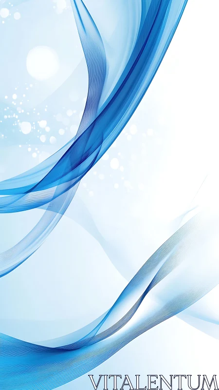 Gentle blue waves drift across a calm, bright background