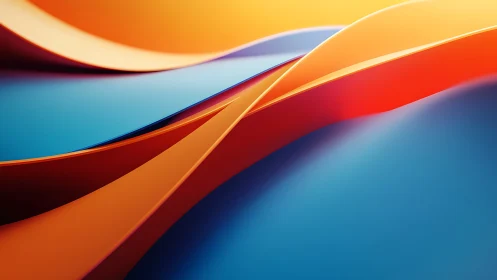 Curved color planes in dynamic layered digital abstraction.