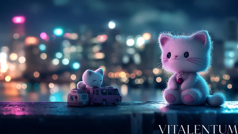 Adorable Fluffy Kitty Friends Share a Magical Urban Adventure