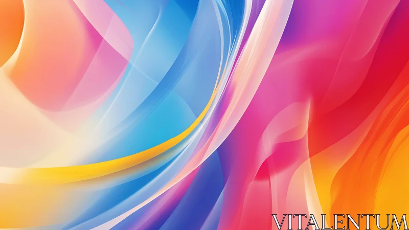 Vibrant flowing color waves create a dynamic abstract backdrop