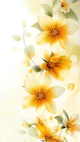 Sunlit Cosmos: Golden Daisies Dance in Botanical Harmony.