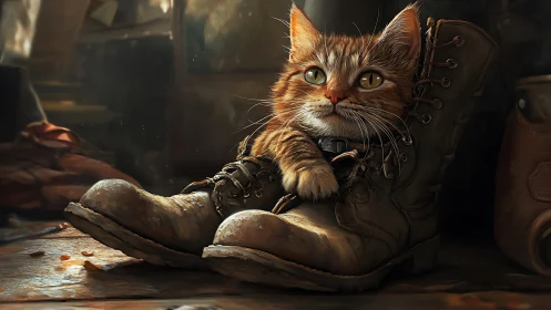 Pint-Sized Explorer in Weathered Boots Adventure.