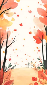 Whimsical maple walkway where autumn leaves learn to dance.