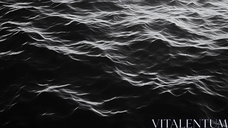 Gentle monochrome waves dancing across a quiet sea.